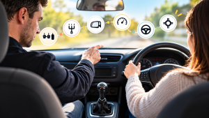 Driving Lesson with Skill Icons